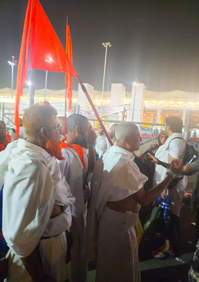 Hajj Pilgrims Walking towards Mina